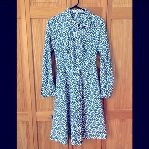 Boden soft blue (like a sky blue) white heart prints sz 2r